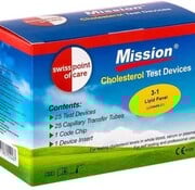 Swiss Point of Care Swiss Point of Care Mission 3-in-1 Cholesterol 25 teststrips