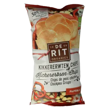 De Rit  De Rit Kikkererwtenchips paprika bio 75 gram