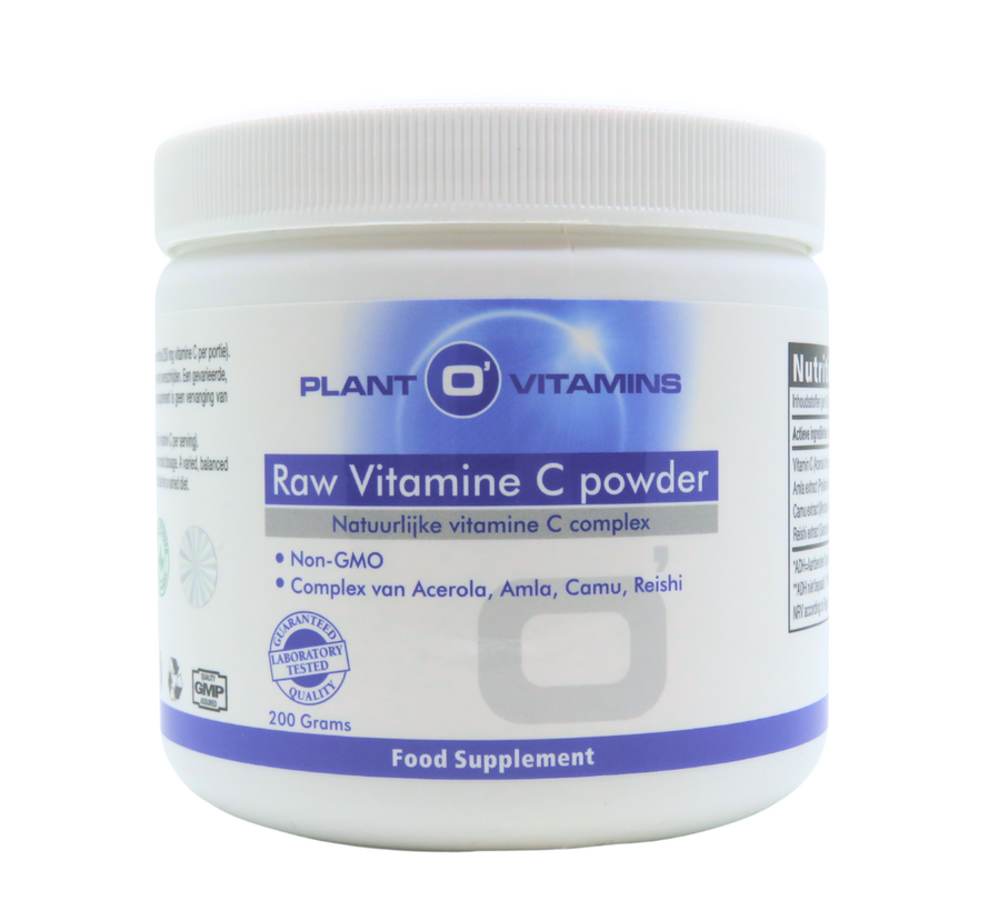 Raw Vitamine C powder Plantovitamins 200 gram