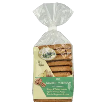 Billy's Farm Billy's farm Gember Walnootstaafjes bio 175 gram