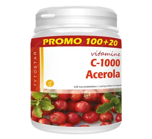 Fytostar Fytostar C-1000 Acerola 120 kauwtabletten