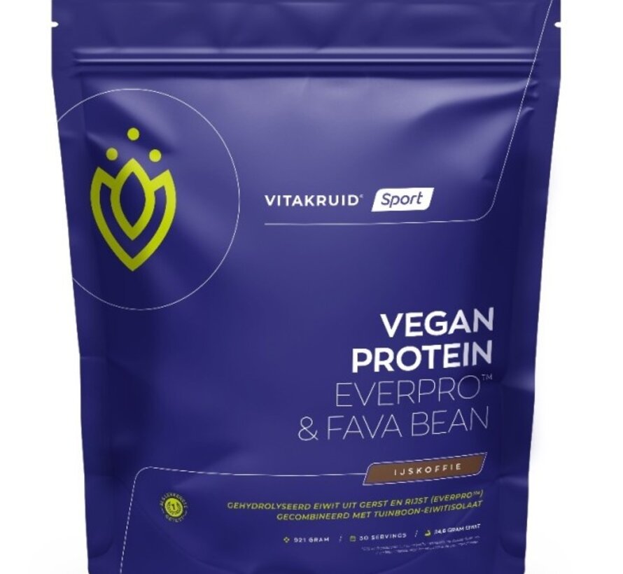 Vitakruid Vegan Protein Everpro & Fava Bean IJskoffie 921 gram
