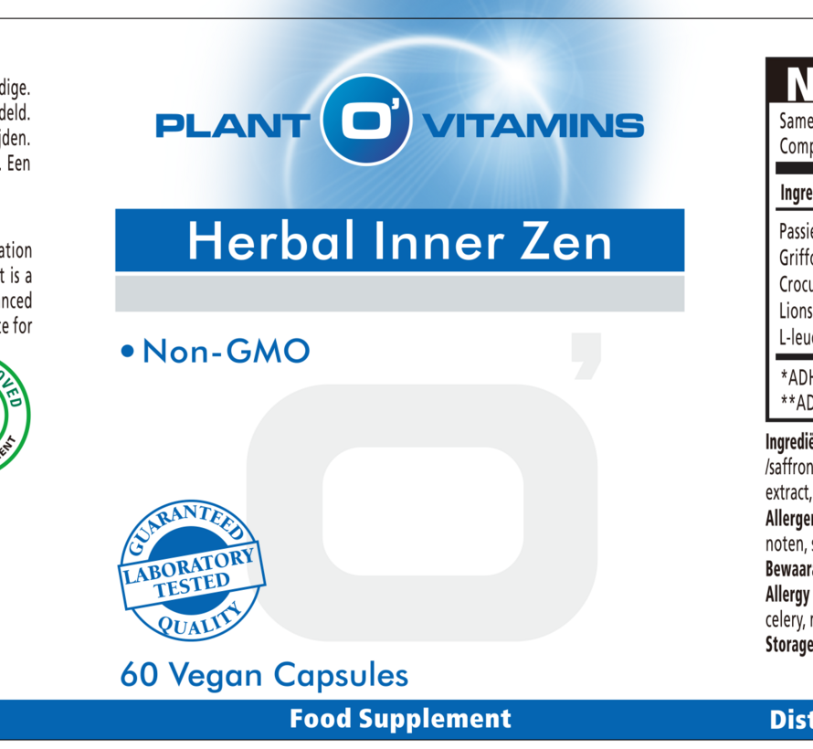 Herbal Inner Zen Plantovitamins 60 capsules