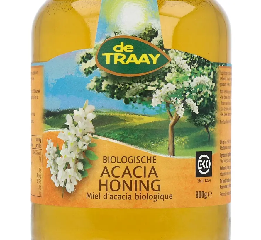 De Traay Biologische Acacia honing 350 gram