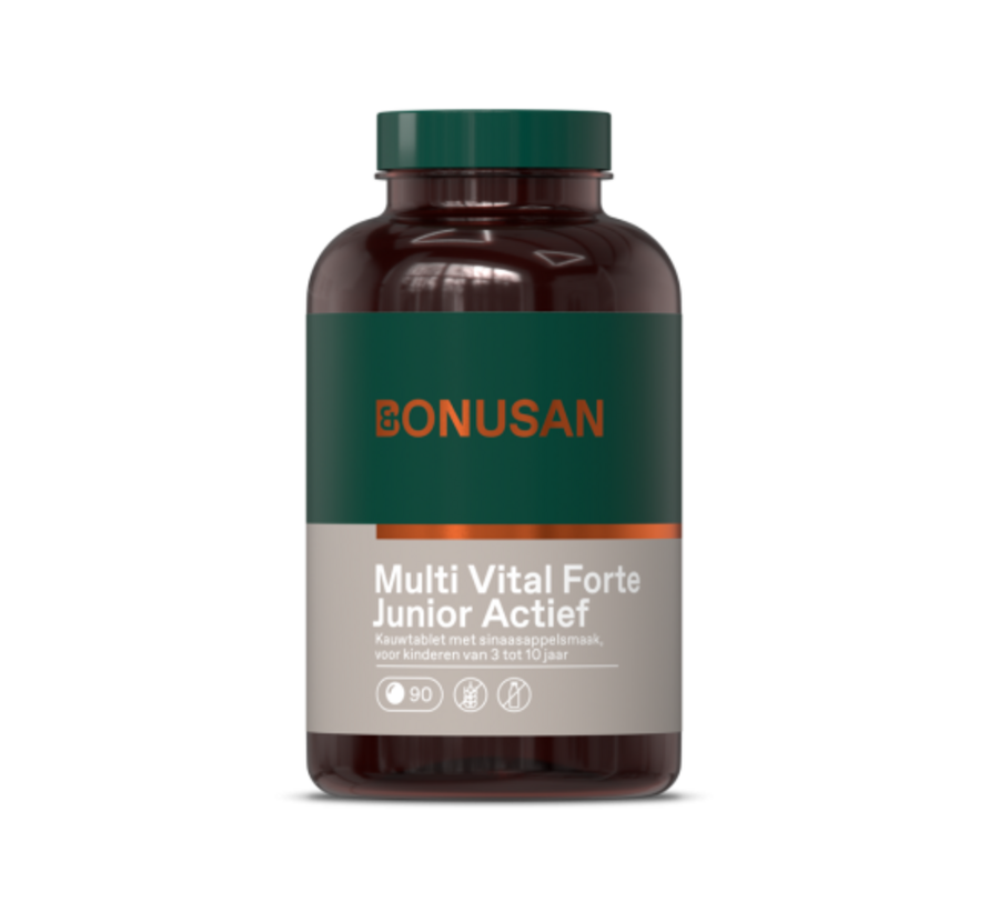 Bonusan Multi Vital Forte Junior Actief 30/90 kauwtabletten
