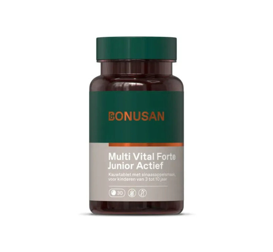 Bonusan Multi Vital Forte Junior Actief 30/90 kauwtabletten