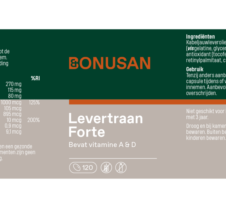 Bonusan Levertraan forte  120 softgels