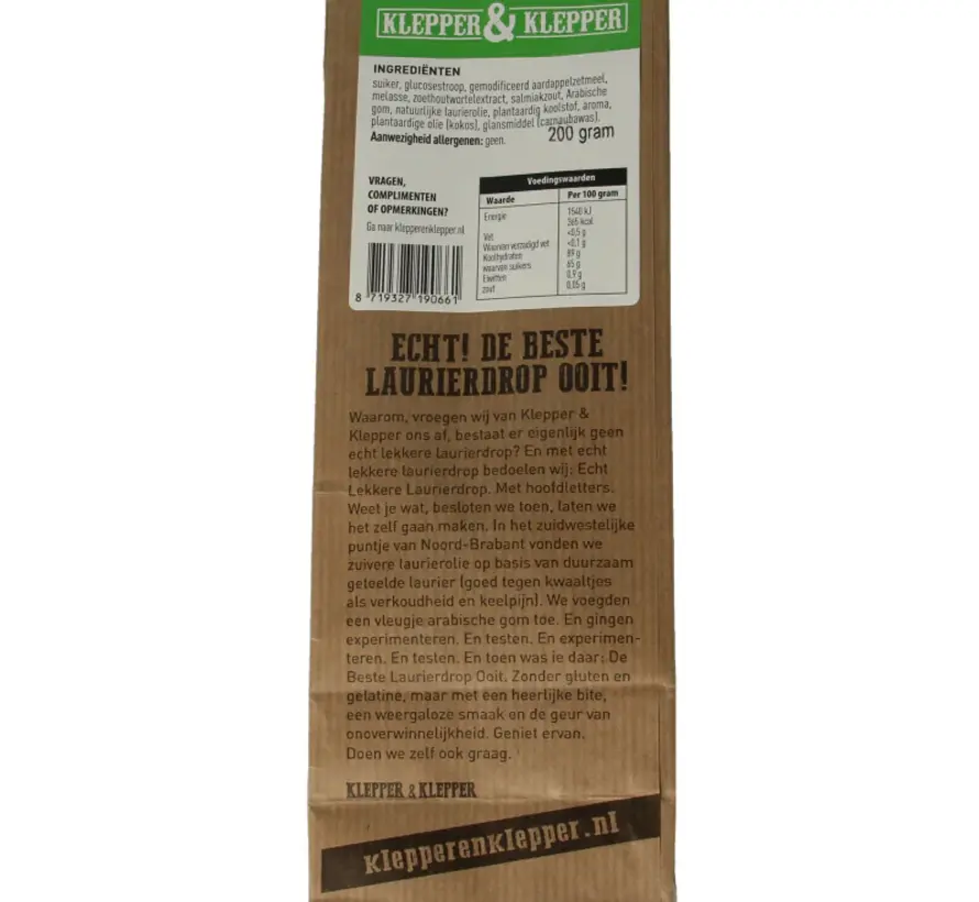 Klepper & Klepper De beste drop ooit Laurier 200 gr
