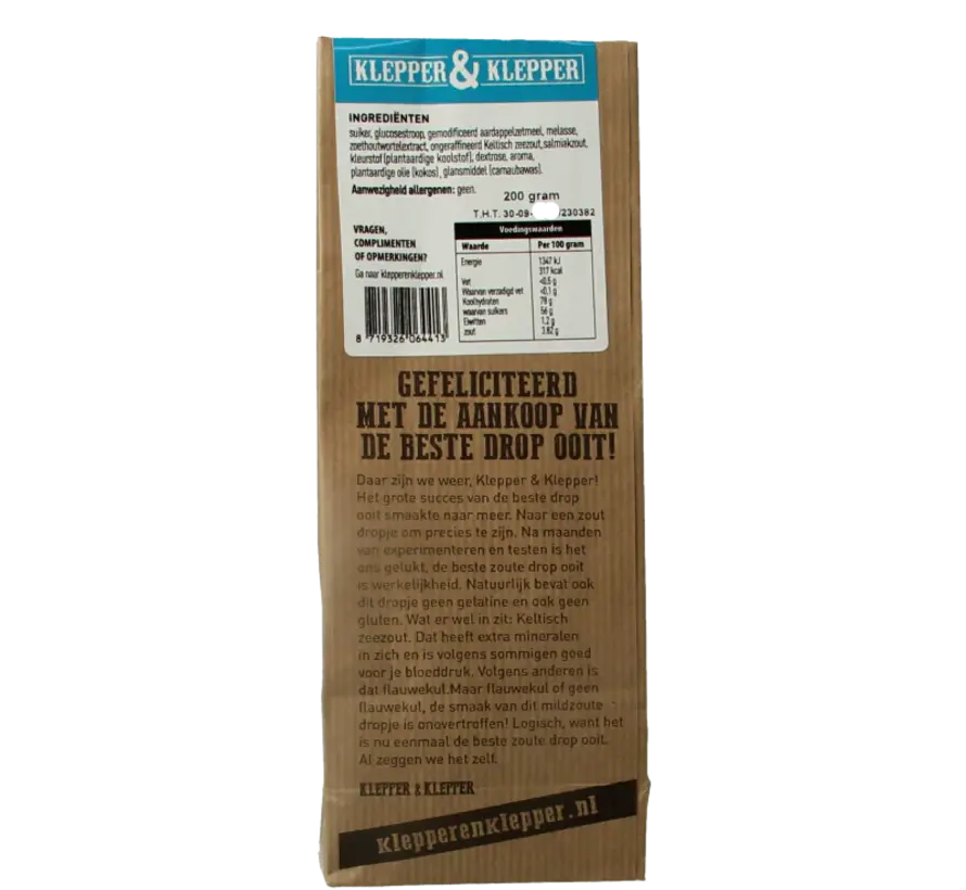 Klepper & Klepper De beste drop ooit Mildzout 200 gr
