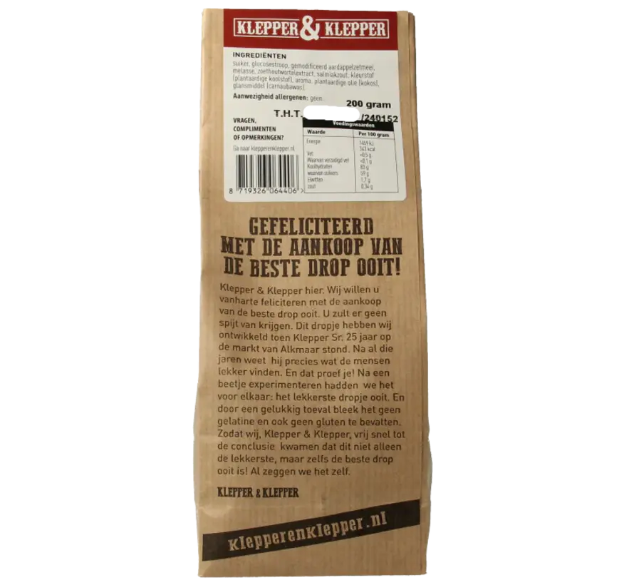 Klepper & Klepper De beste drop ooit Volzoet 200 gr