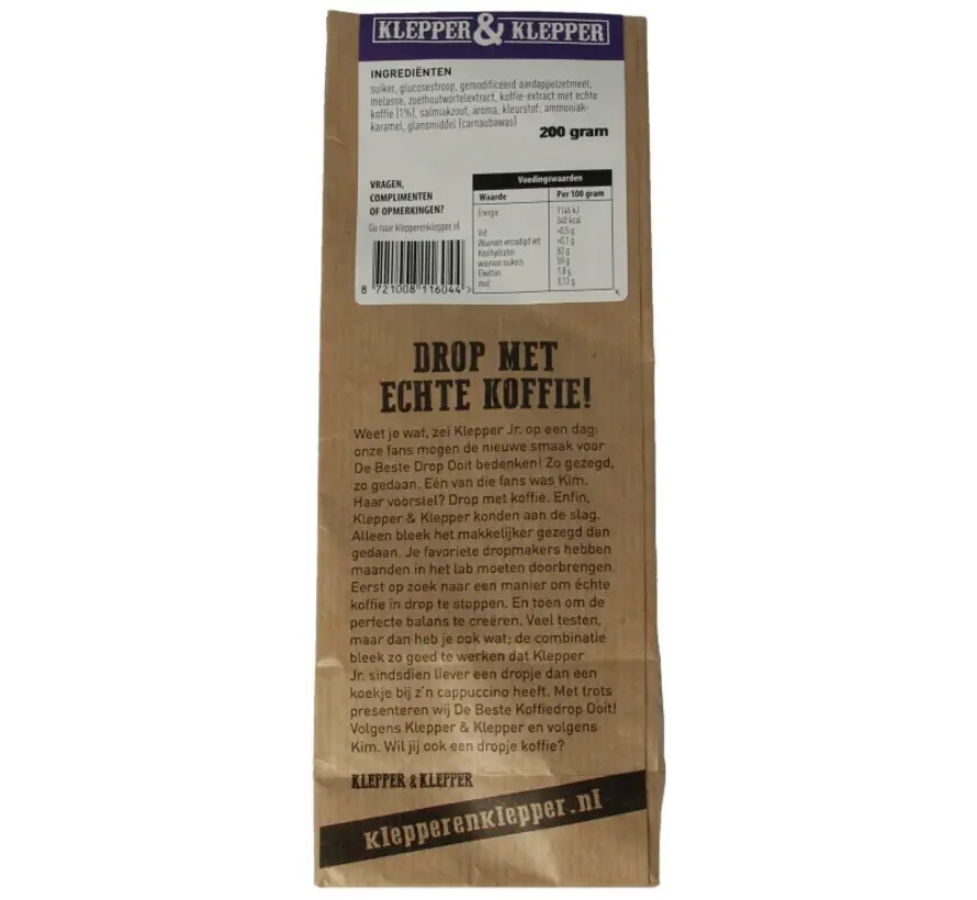 Klepper & Klepper De beste drop ooit Koffie 200 gr