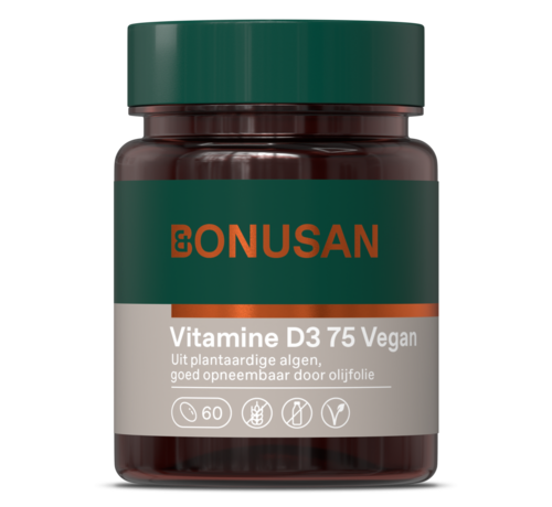 Bonusan Bonusan Vitamine D3 75 Vegan 60 softgels