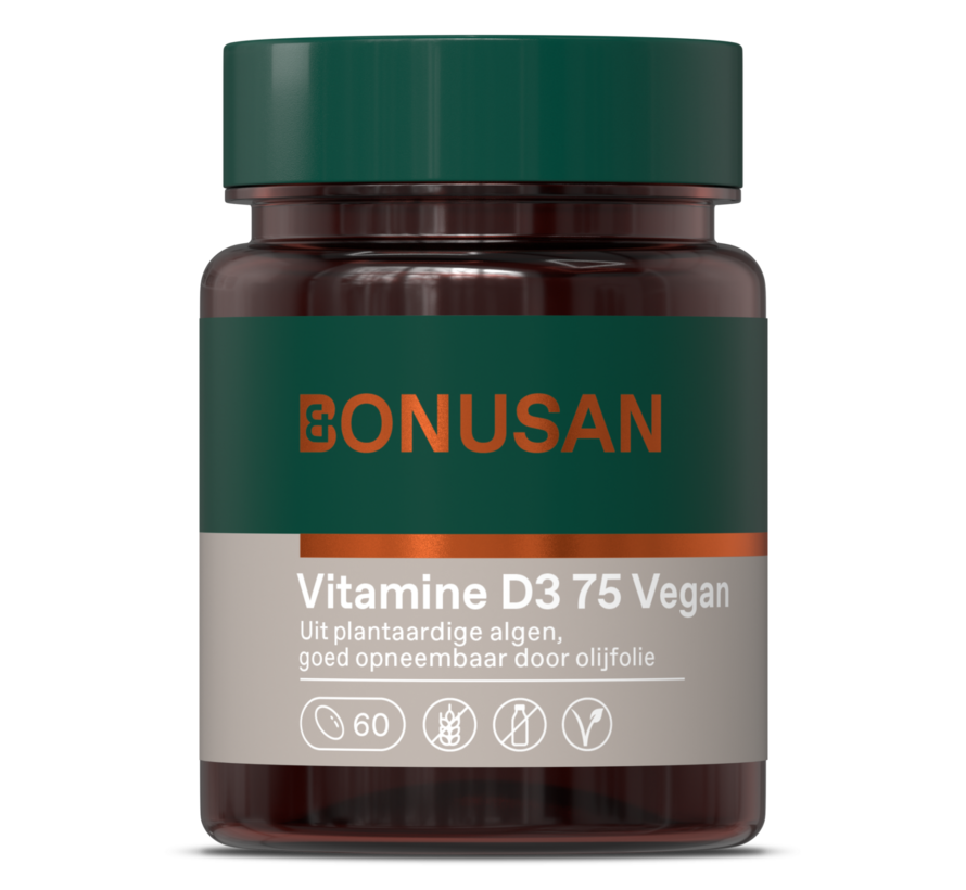 Bonusan Vitamine D3 75 Vegan 60 softgels