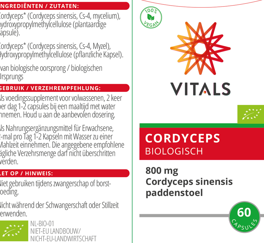 Vitals Cordyceps 60 capsules
