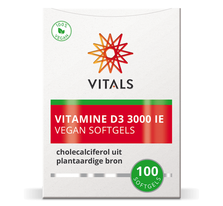 Vitals Vitamine D3 3000 IE 100 vegan softgels
