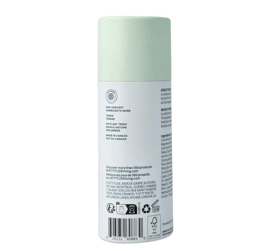 Attitude Sensitive Natural Deodorant Fresh Apple 75 gr