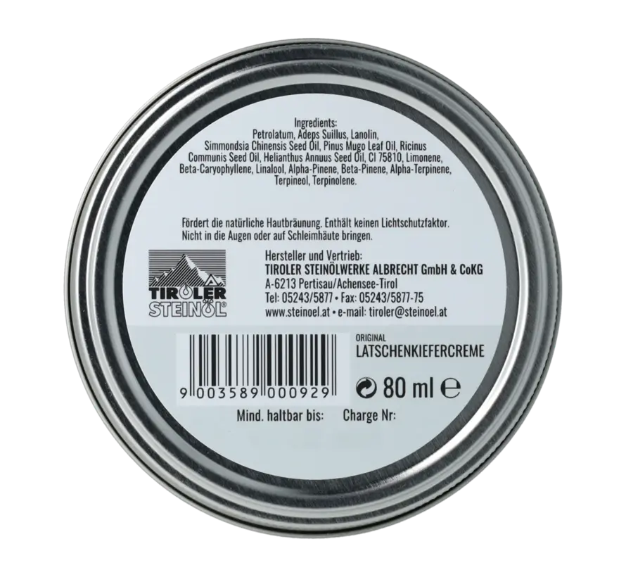 Tiroler Steinoel Latschenkiefer creme 80 ml