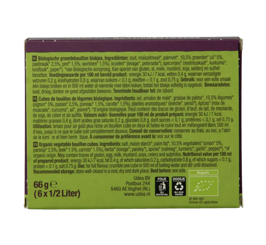Your Organic Nature Groentebouillonblokjes helder