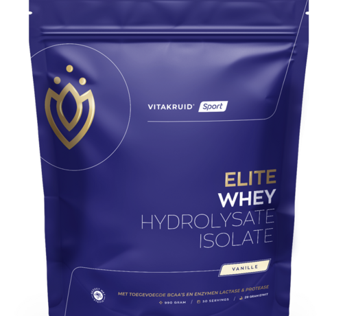 Vitakruid Vitakruid Elite Whey Protein Hydrolysate Isolate vanille 990 gram