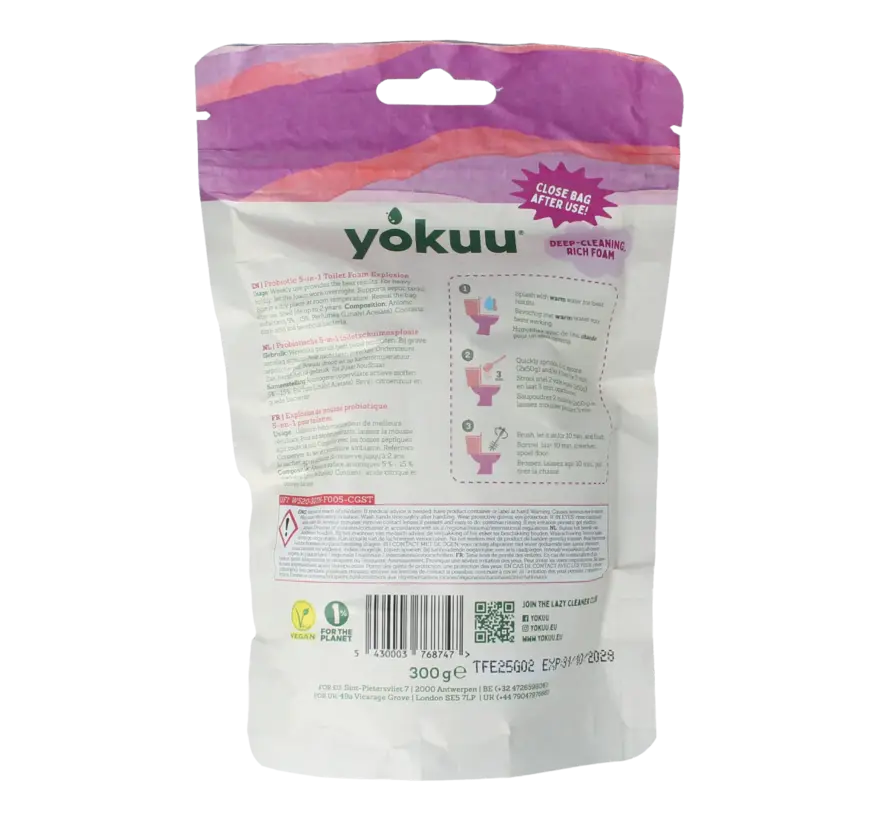 Yokuu Probio toilet schuim 5 in 1 300 gr