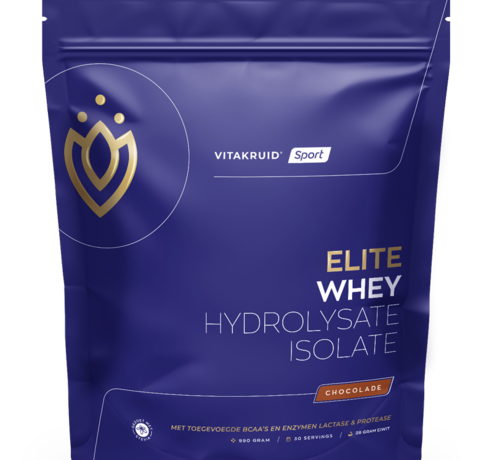 Vitakruid Vitakruid Elite Whey Protein Hydrolysate Isolate chocolade 990 gram