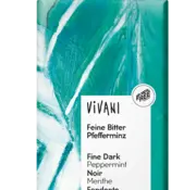Vivani Vivani Chocolade puur met pepermunt bio 100gr