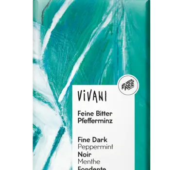 Vivani Vivani Chocolade puur met pepermunt bio 100gr