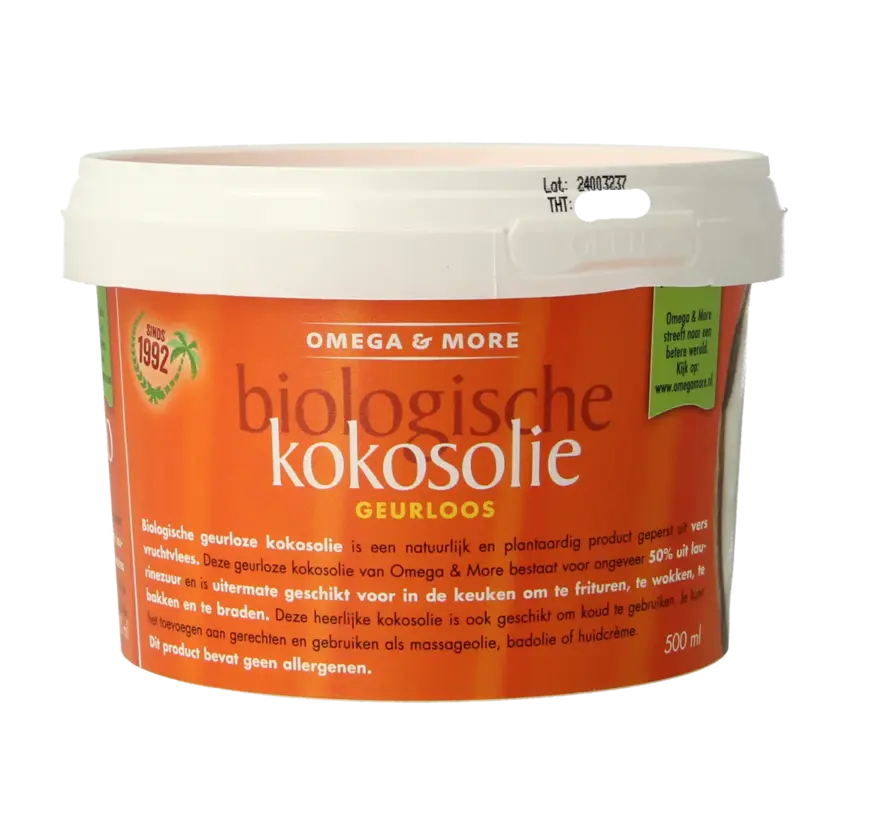 Omega & More Kokosolie geurloos bio 500ml