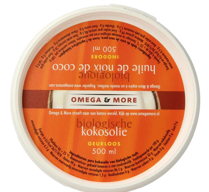 Omega & More Kokosolie geurloos bio 500ml