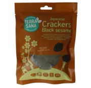 Terrasana TerraSana Japanse bruine rijstcrackers zwarte sesam bio 60gr