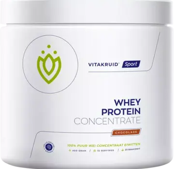 Vitakruid Vitakruid Whey Protein Concentrate chocolade 450 gram