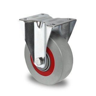 Bokwiel PA Ø 125 mm - met rollager, grijs, 200 kg