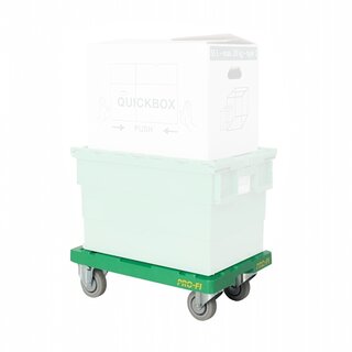 Dolly 600x400x180 mm - kunststof, open bodem, gebruikt