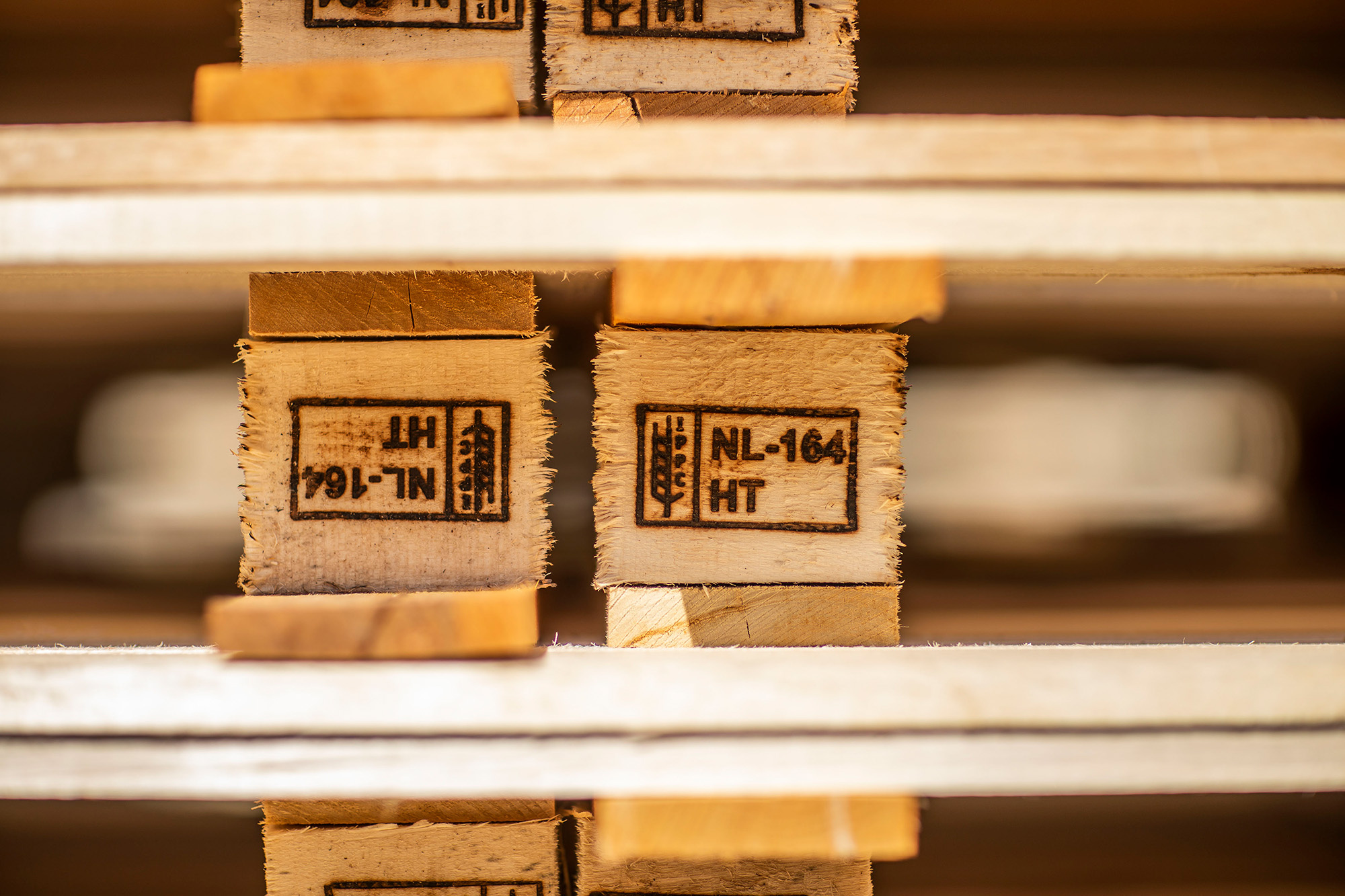 Stamps on pallets