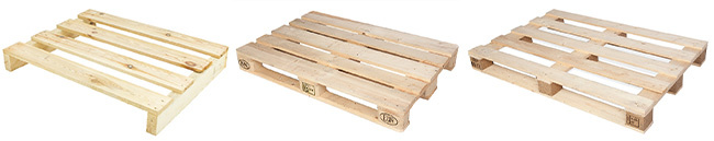 Verschillende soorten houten pallets