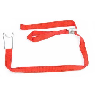 Spanband met klemgesp - 1050 x 25 mm, voor rolcontainer, rood