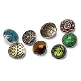 GranC wallet hoes lichtblauw met drukknopen voor de iPhone SE (2022 / 2020) / 8 / 7 / 6(s)