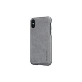 Pierre Cardin echt lederen hardcase hoes grijs voor de iPhone X / XS
