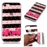 Softcase strepen en bloemen hoes voor de iPhone 7/iPhone 8/iPhone SE (2020