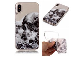 Softcase schedel hoes iPhone X / XS
