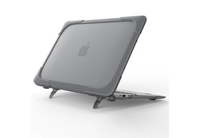 Sterke hardcase hoes met pootjes MacBook Air 13 inch (2010-2017) grijs