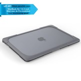 Sterke hardcase hoes grijs met pootjes voor de MacBook Air 13 inch (2010-2017)