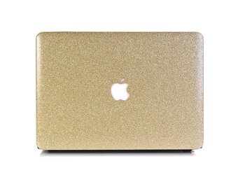Lunso MacBook Air 13 inch (2010-2017) cover hoes - case - glitter goud