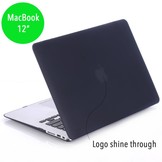 Lunso matte hardcase hoes zwart voor de MacBook 12 inch