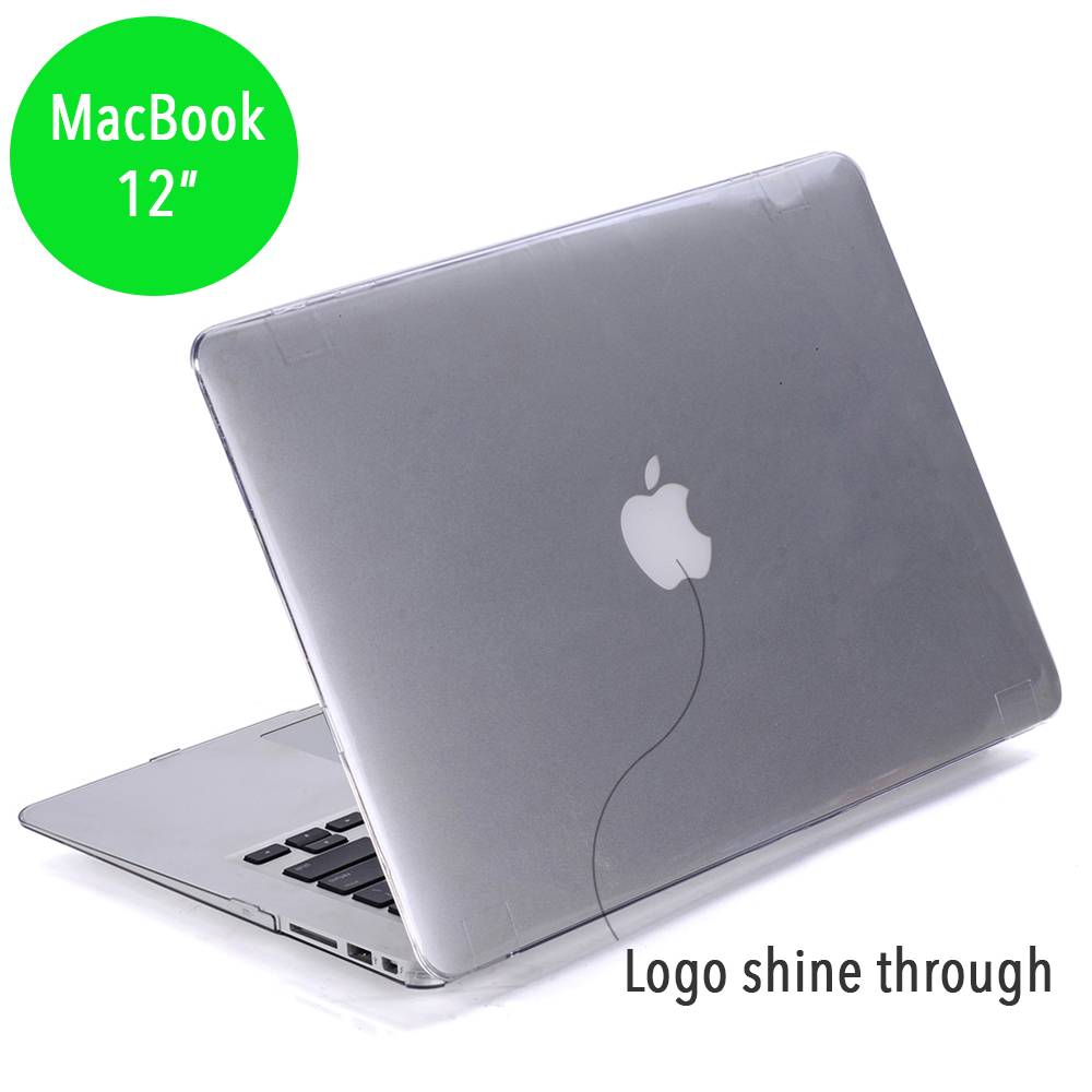 Lunso glanzende hardcase hoes transparant voor de MacBook 12 inch