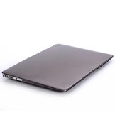Lunso glanzende hardcase hoes grijs voor de MacBook 12 inch