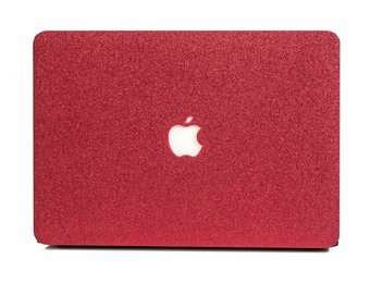 Lunso MacBook Air 13 inch (2010-2017) cover hoes - case - glitter rood