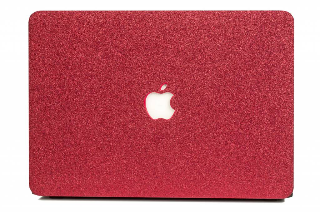 Lunso cover hoes glitter rood voor de MacBook Air 13 inch (2010-2017)