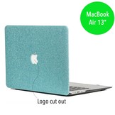 Lunso cover hoes glitter lichtblauw voor de MacBook Air 13 inch (2010-2017)