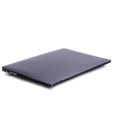 Lunso glanzende hardcase hoes zwart voor de MacBook 12 inch